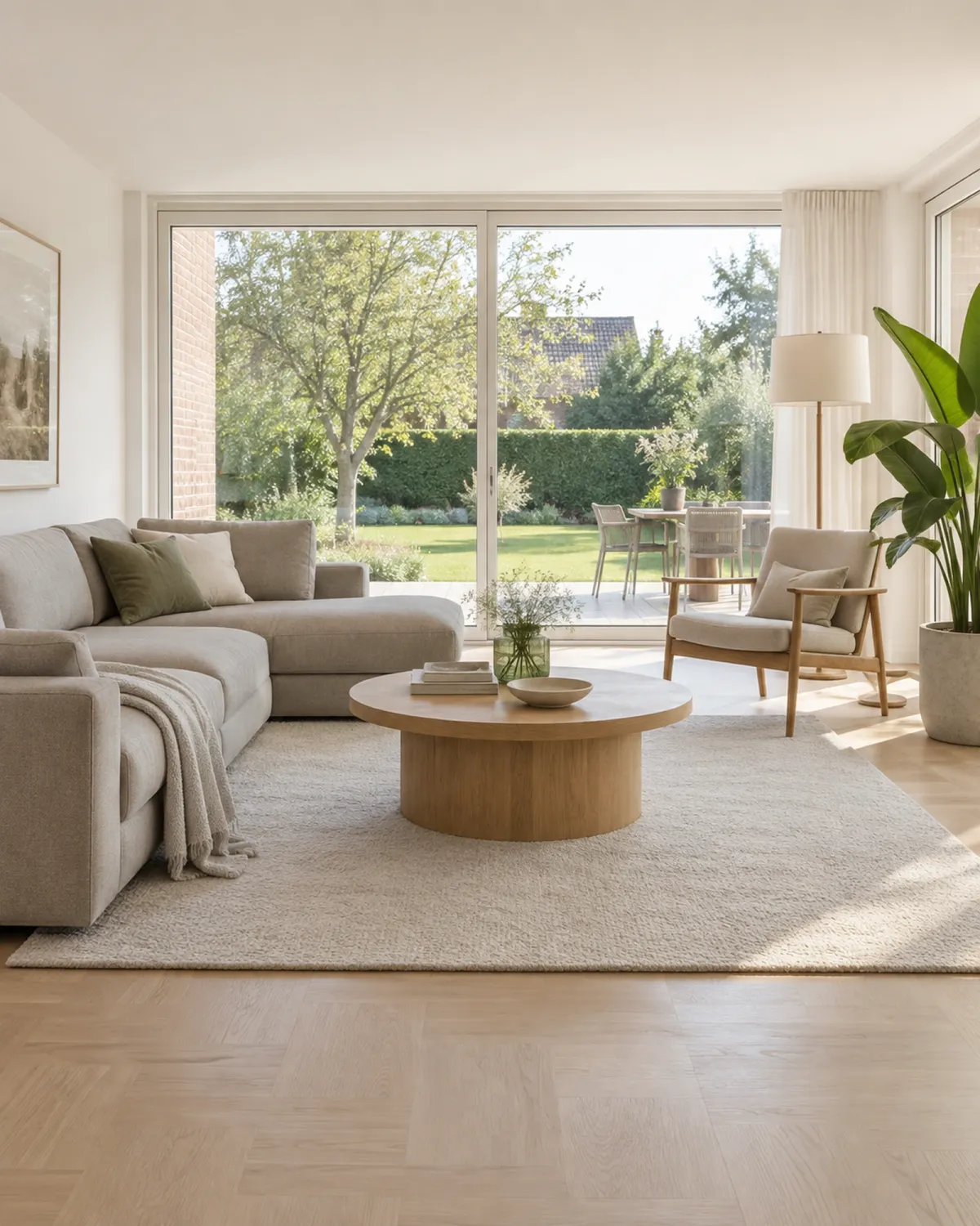 Dasselbe Wohnzimmer nach dem digitalen Homestaging